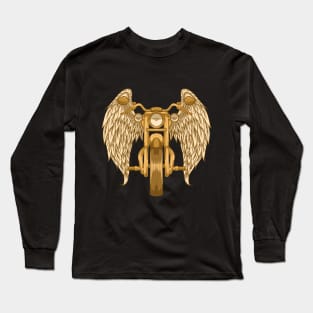 motorcycle with angel wings Long Sleeve T-Shirt